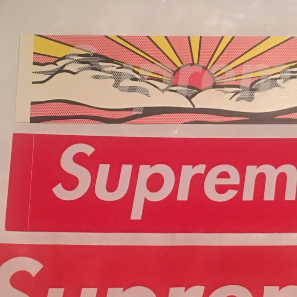 Supreme Roy Lichtenstein "Sunrise"  Box Logo Sticker - Picture 2 of 5